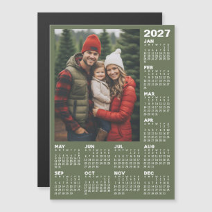 Calendrier 2027 avec photo - Carte magnétique de l