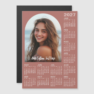 Calendrier 2027 avec photo - Carte magnétique de l