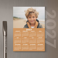 Calendrier 2027 avec photo - Carte magnétique de l