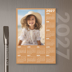 Calendrier 2027 avec photo - Carte magnétique de l