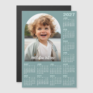 Calendrier 2027 avec photo - Carte magnétique de l