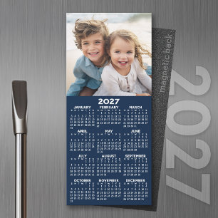 Calendrier 2027 avec photo Magnet minimaliste mode