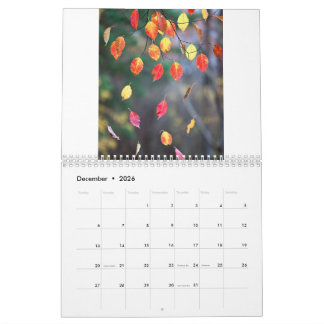 Calendrier 2027 Calendar (Autumn Leaves- Created by Grok)