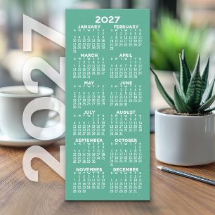 Calendrier 2027 - Carte minimaliste moderne