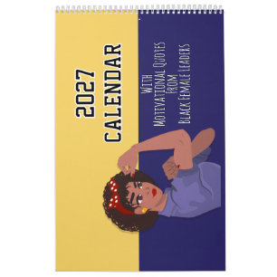 Calendrier 2027 Citations Motivantes Fille Noire F