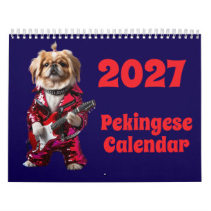 Calendrier 2027 du chien pékinois