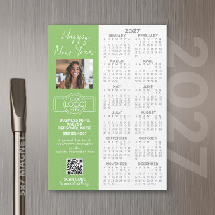 Calendrier 2027 MAGNET - logo, Code QR, Photo Plus