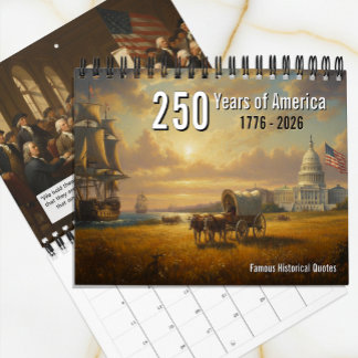 Calendrier 250 Years of America, Patriotic, American History
