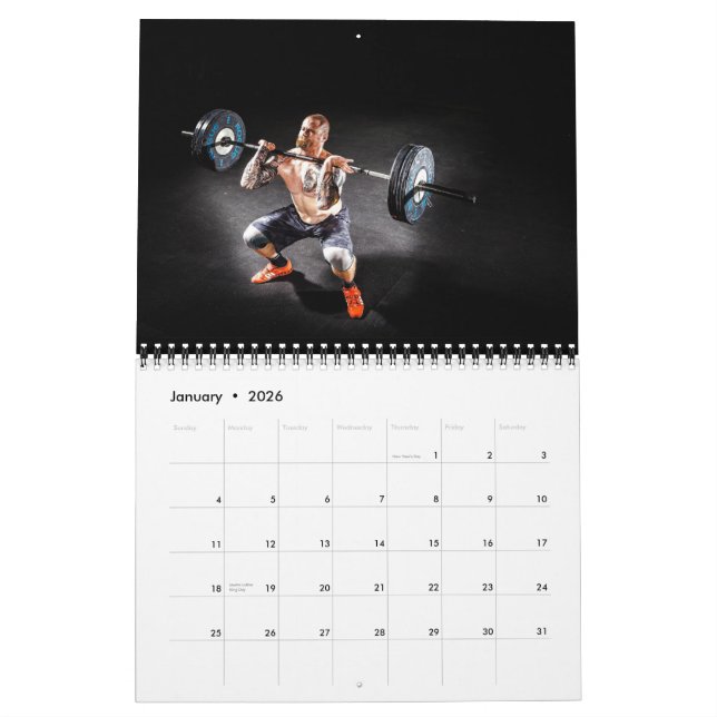 Calendrier À la salle de gym Personal Trainer (Jan 2026)