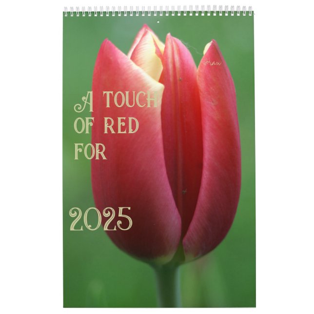 Calendrier a touch of red for 2025 (Protection)