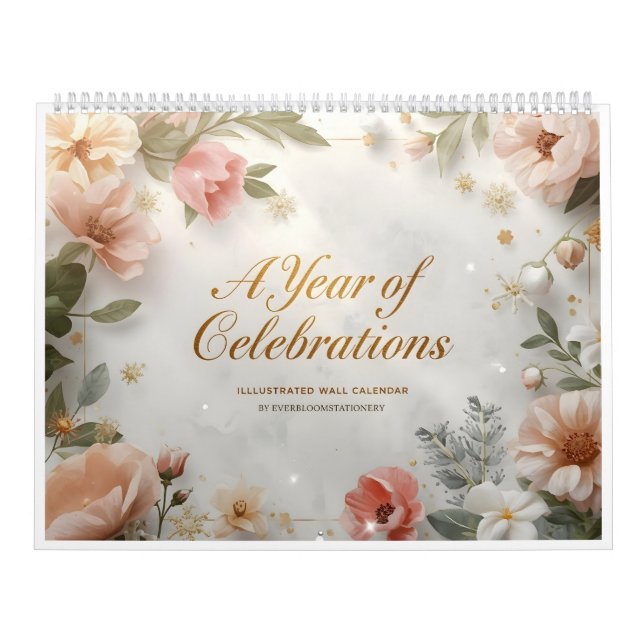 Calendrier A Year of Celebrations – Illustrated Wall Calendar (Protection)