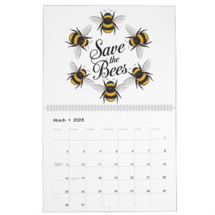 Calendrier Abeille toi-même sauvez les abeilles drôle d'insec