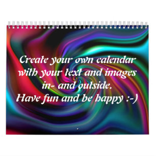 Calendrier Abstrait Arrière - plan Spirales doux I + votre te