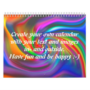 Calendrier Abstrait Arrière - plan Spirales soft II + votre t
