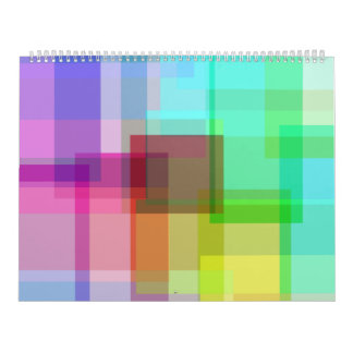 Calendrier abstrait coloré et transparent