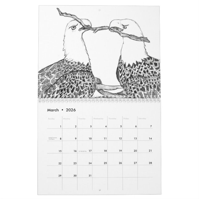 Calendrier ACCUEIL Deuxième Nature Harriet Ozzie M15 E14 E15  (Mar 2026)