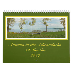 Calendrier Adirondack Couleurs d'Automne 12 Mois