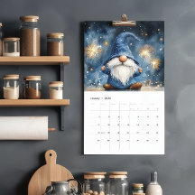 Adorables Gnomes 2027 sur une seule page