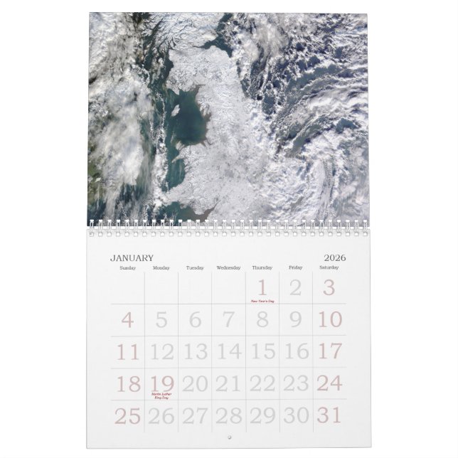 Calendrier aérien de paysages (Jan 2026)