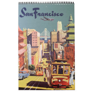 Calendrier Affiches vintages sur les voyages internationaux