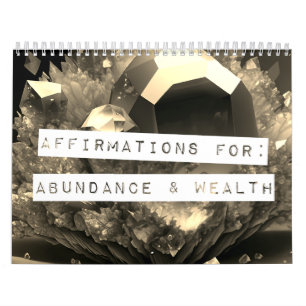 Calendrier Affirmations positives Abondance en cristal de pie