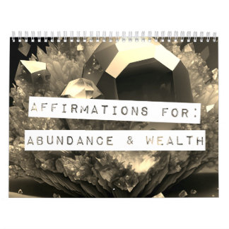 Calendrier Affirmations positives Abondance en cristal de pie