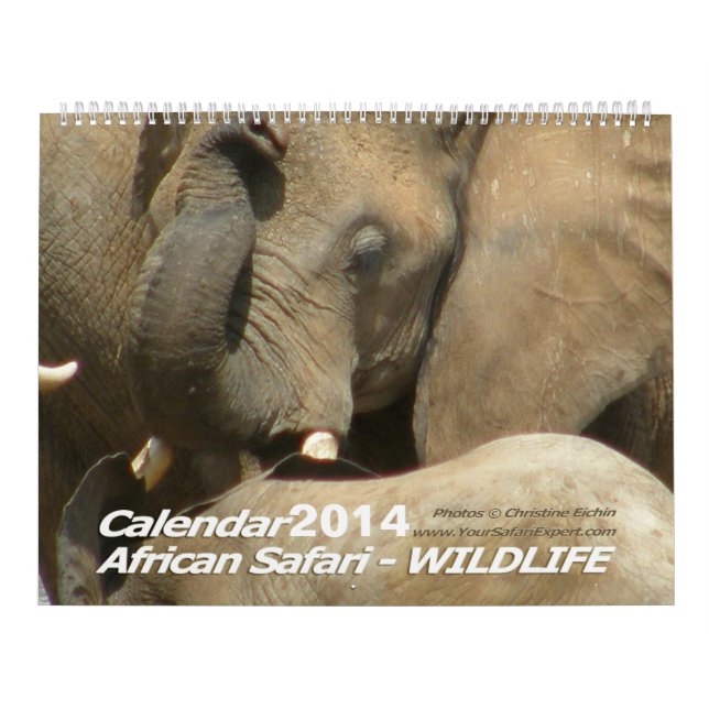 Calendrier africain de FAUNE de safari (Deux-Page) (Protection)