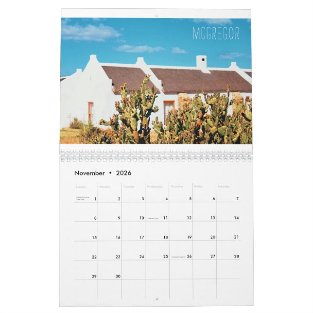 Calendrier Afrique du Sud ZA Cape Town Riebeek-Kasteel (Nov 2026)