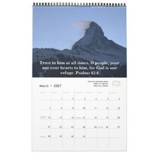 Calendrier Ajouter un logo d'entreprise Bible Écriture Origin