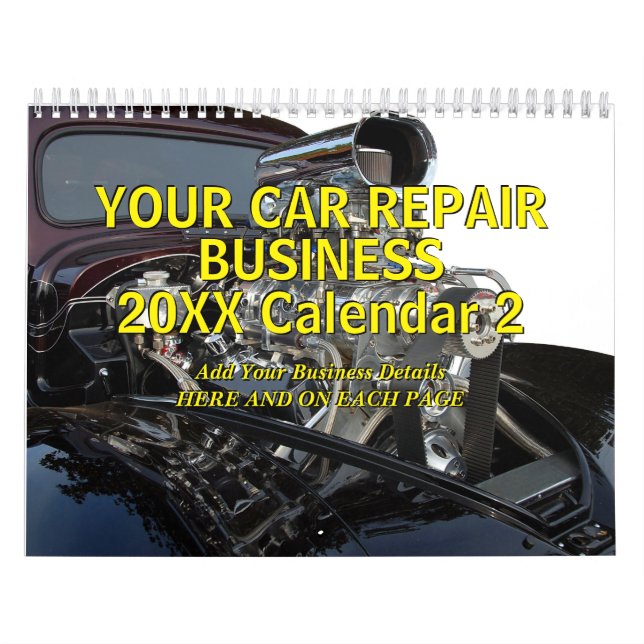 Calendrier Ajouter vos détails - Réparation de voiture Busine (Protection)