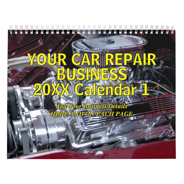 Calendrier Ajouter vos détails - Réparation de voiture Entrep (Protection)