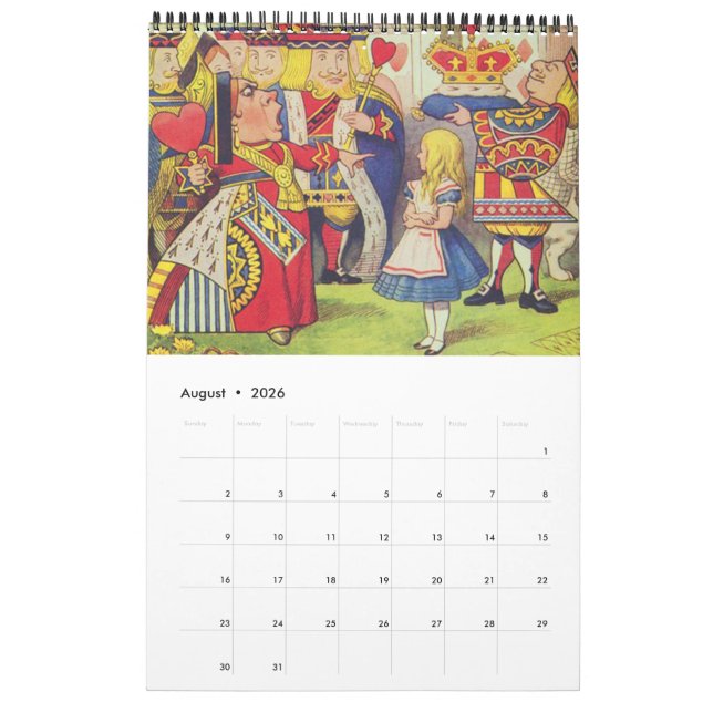 Calendrier Alice au pays des merveilles (Aug 2026)