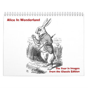 Calendrier Alice au pays des merveilles, l'année dans les