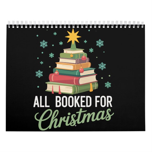 Calendrier All Booked For Christmas Tree Books Teacher Xmas  (Protection)