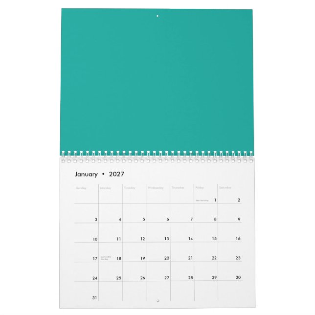 Calendrier Améliorez votre conception avec un Arrière - plan  (Jan 2027)