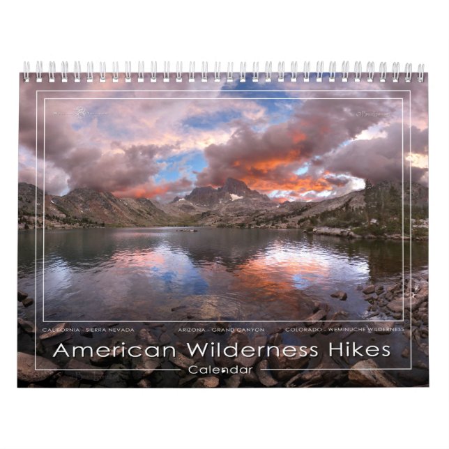 Calendrier American Wilderness - Arizona/Californie/Colorado (Protection)