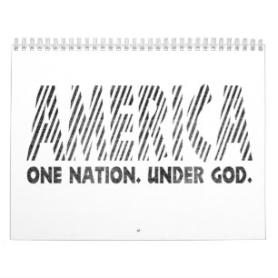 Calendrier amérique, une nation sous dieu, t-shirt américain