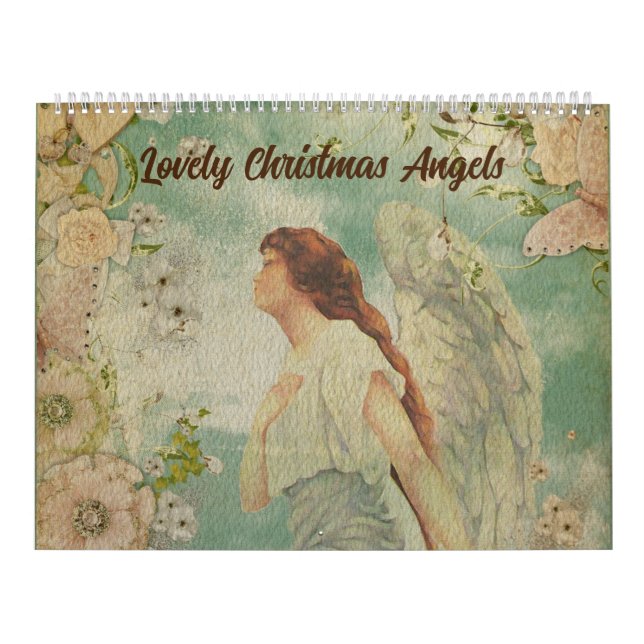 Calendrier Angel Fleurs blanches Ciel bleu (Protection)