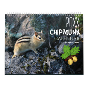 Calendrier Animal Mignon de Tamia 20XX 2027 Faune