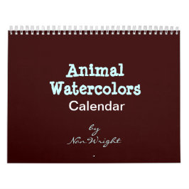Calendrier Animal Watercolor Calendar