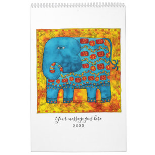 Calendrier Animaux à motifs Art à l'aquarelle