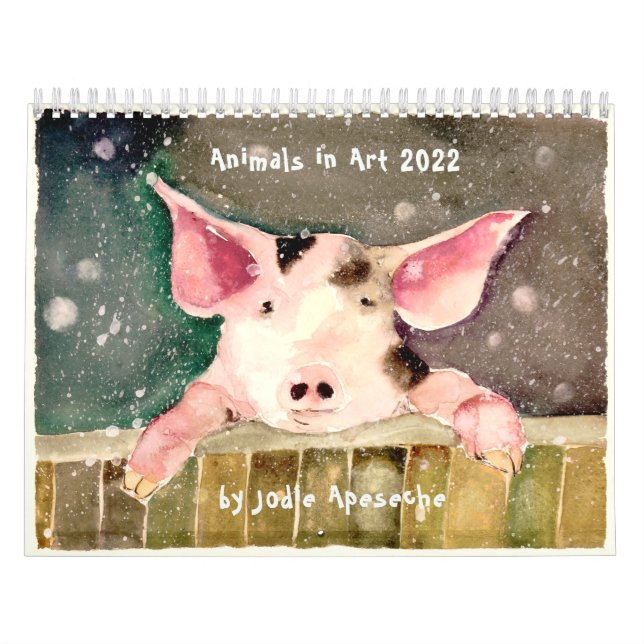 Calendrier Animaux de la fresque Calendar by Jodie Apeseche (Protection)