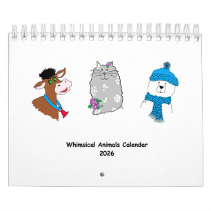 Calendrier Animaux Fantaisistes 2026 ...