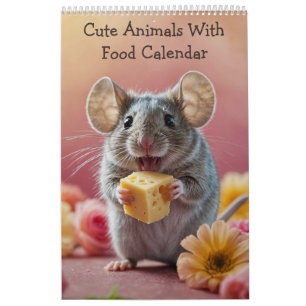 Calendrier Animaux mignons Avec Nourriture 2025