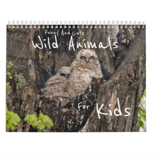 Calendrier Animaux Sauvages Amusants Et Mignons Pour Enfants 