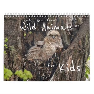 Calendrier Animaux Sauvages Mignons Et Drôle Pour Enfants #2