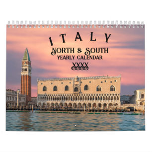 Calendrier Année de Personnaliser Italie Nord et Sud