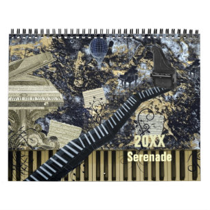 Calendrier Année en cours de sérénade d'imaginaire de