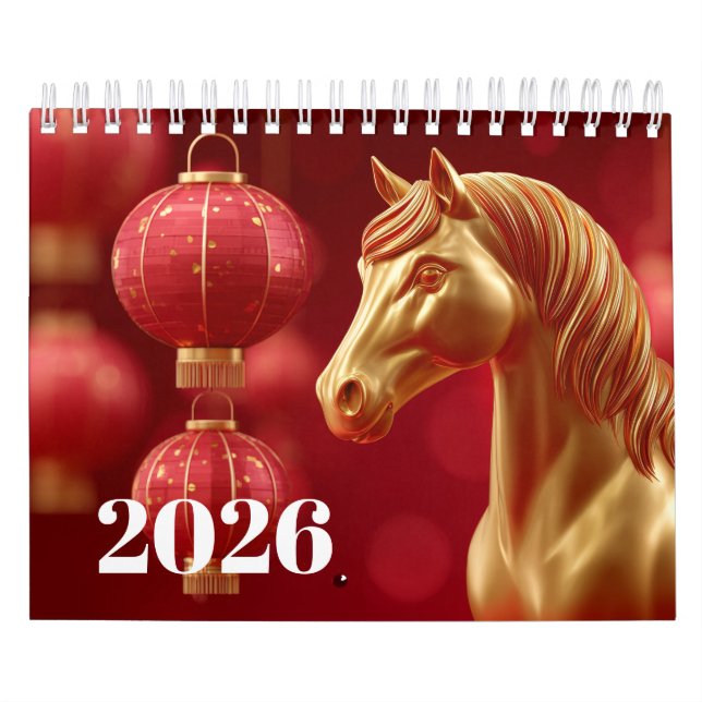 Calendrier Année majestueuse de l'équine 2026 : Saisons du ch (Protection)