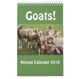 Calendrier annuel 2018 de chèvres